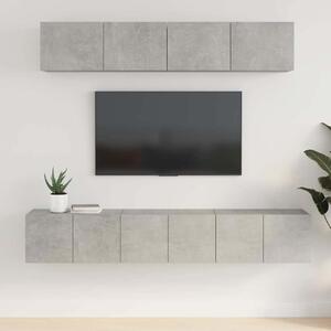 5dílný set TV skříněk betonově šedý kompozitní dřevo 3114425