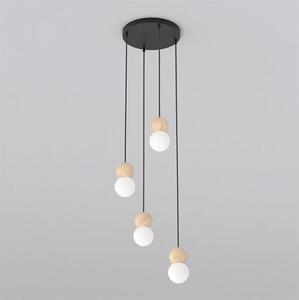 Závěsné svítidlo LOOP 4 – černé, 4× G9, šířka 33 cm