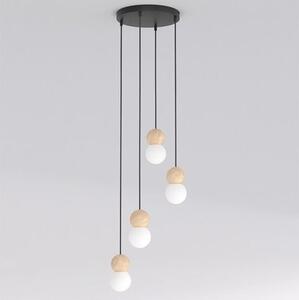 Závěsné svítidlo LOOP 4 – černé, 4× G9, šířka 33 cm