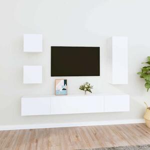 5dílný set TV skříněk bílý kompozitní dřevo 3114438
