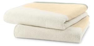 Žakárové ručníky, 2 ks, vanilkové
