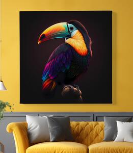 FeelHappy Obraz na plátně - barevný Tukan Velikost obrazu: 60 x 60 cm