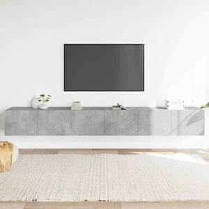 3dílný set TV skříněk betonově šedý kompozitní dřevo 3114473