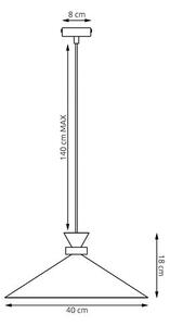 Závěsné svítidlo OLIVO 1M – vínové, 1× GX53, šířka 40 cm