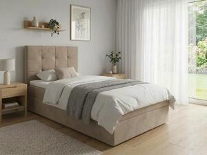 Čalouněná postel boxspring DIRELIS TRINITY 90x200 cm béžová Matrace: Matrace Bonell pružinová