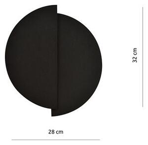 Nástěnné svítidlo FORM 9 – černé, 1× G9, šířka 28 cm