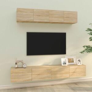 4dílný set TV skříněk dub sonoma kompozitní dřevo 3114536
