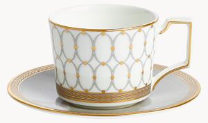 Šálek na kávu's podšálkem z kostního porcelánu Fine Bone China Renaissance