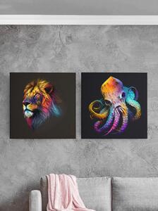 Obraz na plátně - barevná chobotnice FeelHappy.cz Velikost obrazu: 40 x 40 cm