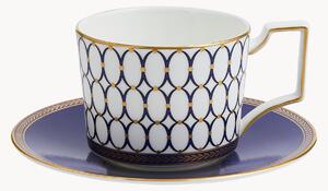 Šálek na čaj's podšálkem z kostního porcelánu Fine Bone China Renaissance