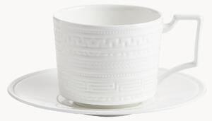 Šálek na čaj's podšálkem z kostního porcelánu Fine Bone China Intaglio