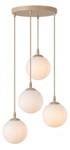 Závěsné svítidlo COSMO 4 PREM – moka, opálové sklo, 4× E14, šířka 40 cm