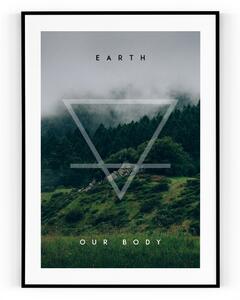 Plakát / Obraz Earth Bez okraje Napnuté plátno na dřevěném rámu 61 x 91,5 cm