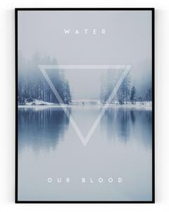 Plakát / Obraz Water S okrajem Pololesklý saténový papír 30 x 40 cm