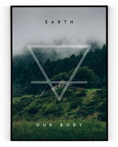 Plakát / Obraz Earth S okrajem Pololesklý saténový papír 30 x 40 cm