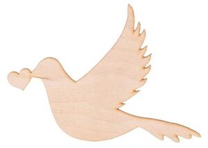 ČistéDřevo Dřevěná holubička 10 x 9.5 cm