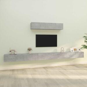 6dílný set TV skříněk betonově šedý kompozitní dřevo 3114609