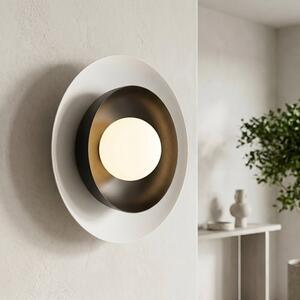 Nástěnné svítidlo POPPI K1 – bílé / černé, sklo, 1× G9, šířka 30 cm