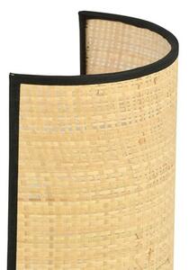 Nástěnné svítidlo ASTON K1 – černé, hnědé textilní stínidlo, 1× E14, šířka 18 cm