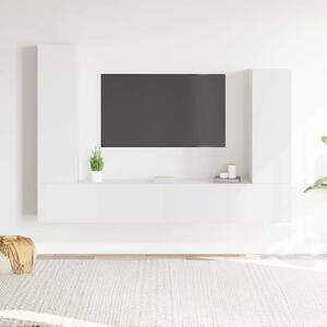 4dílný set TV skříněk bílý kompozitní dřevo 3114630