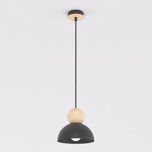 Závěsné svítidlo KAKI 1S – černé, 1× E27, šířka 18 cm