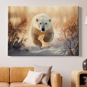 Obraz na plátně - Lední medvěd v zasněžené krajině FeelHappy.cz Velikost obrazu: 60 x 40 cm