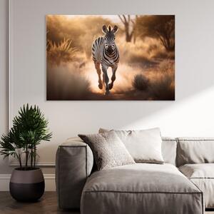 Obraz na plátně - Zebra v divoké přírodě FeelHappy.cz Velikost obrazu: 40 x 30 cm