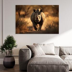 Obraz na plátně - Nosorožec v divoké přírodě FeelHappy.cz Velikost obrazu: 40 x 30 cm