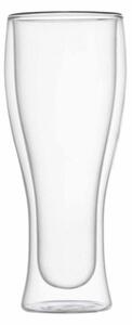Sada 2 kusů dvoustěnných sklěněných sklenic 400ml pivní sklo BRANDANI (barva - sklo, čiré)