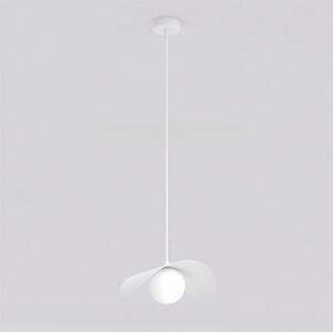 Závěsné svítidlo RITUAL 1M – celobílé, sklo, 1× G9, šířka 23 cm