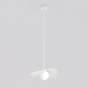 Závěsné svítidlo RITUAL 1M – celobílé, sklo, 1× G9, šířka 23 cm