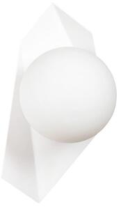 Nástěnné svítidlo DRIFTON K1 – celobílé, sklo, 1× E14, šířka 20 cm