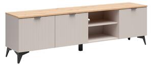 Televizní stolek Velton RTV3D, kašmír/dub artisan/béžová písková