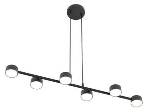 Závěsné svítidlo MEGARA 6 – černé, 6× GX53, šířka 80 cm