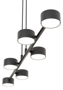 Závěsné svítidlo MEGARA 6 – černé, 6× GX53, šířka 80 cm