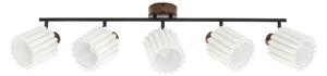 Stropní Lampa Lindby, Shiloh, stmívatelné, Dřevo, Obývací pokoj, Tkanina / Textil, Moderní