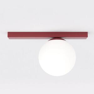 Stropní svítidlo FIT 1 – vínové, opálové sklo, 1× E14, šířka 30 cm