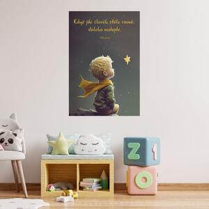 Plakát - Když jde člověk stále rovně, daleko nedojde. Malý princ FeelHappy.cz Velikost plakátu: A4 (21 × 29,7 cm)