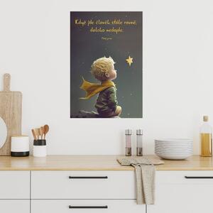 Plakát - Když jde člověk stále rovně, daleko nedojde. Malý princ FeelHappy.cz Velikost plakátu: A3 (29,7 × 42 cm)