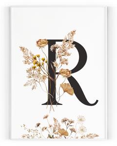 Plakát / Obraz Font květiny Napnuté plátno na dřevěném rámu 40 x 50 cm