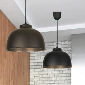 COREP Závěsné světlo Dock, matná černá, Ø 31 cm, kov, stmívatelný, Černá, Obývací pokoj / jídelna, kov, Moderní