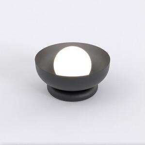 Stolní lampa OZZY LN1 – černá, bílé sklo, 1× G9, šířka 18 cm