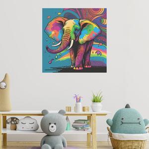 Plakát - Psychedelický slon FeelHappy.cz Velikost plakátu: 40 x 40 cm