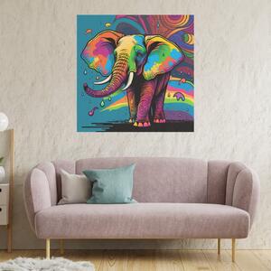 Plakát - Psychedelický slon FeelHappy.cz Velikost plakátu: 40 x 40 cm