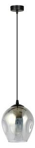 Závěsné svítidlo ISTAR 1 – černé, grafitové sklo, 1× E27, šířka 14 cm