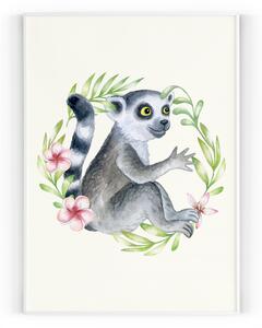 Plakát / Obraz Lemur Napnuté plátno na dřevěném rámu 61 x 91 cm