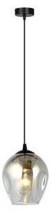 Závěsné svítidlo ISTAR 1 – černé, grafitové sklo, 1× E27, šířka 14 cm