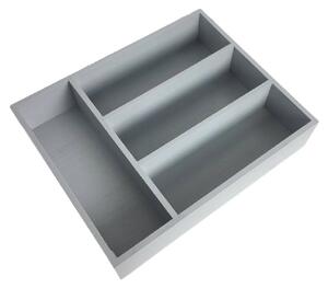 ČistéDřevo Organizér na příbory 25x31x7 cm - šedý