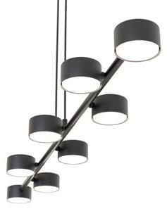 Závěsné svítidlo MEGARA 8 – černé, 8× GX53, šířka 116 cm