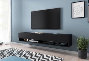 TV stolek MENDES A 180, 180x30x32, černá/grafit, bez LED osvětlení